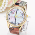 Fashion trendy japan movt chronograph watch geneva women